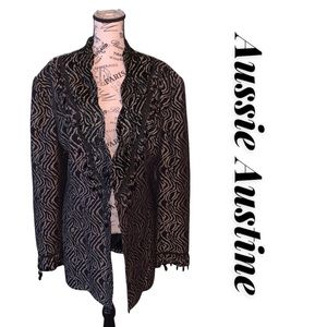 Aussie Austine VINTAGE Ladies Coat With Button-Attachable Panel Size 24